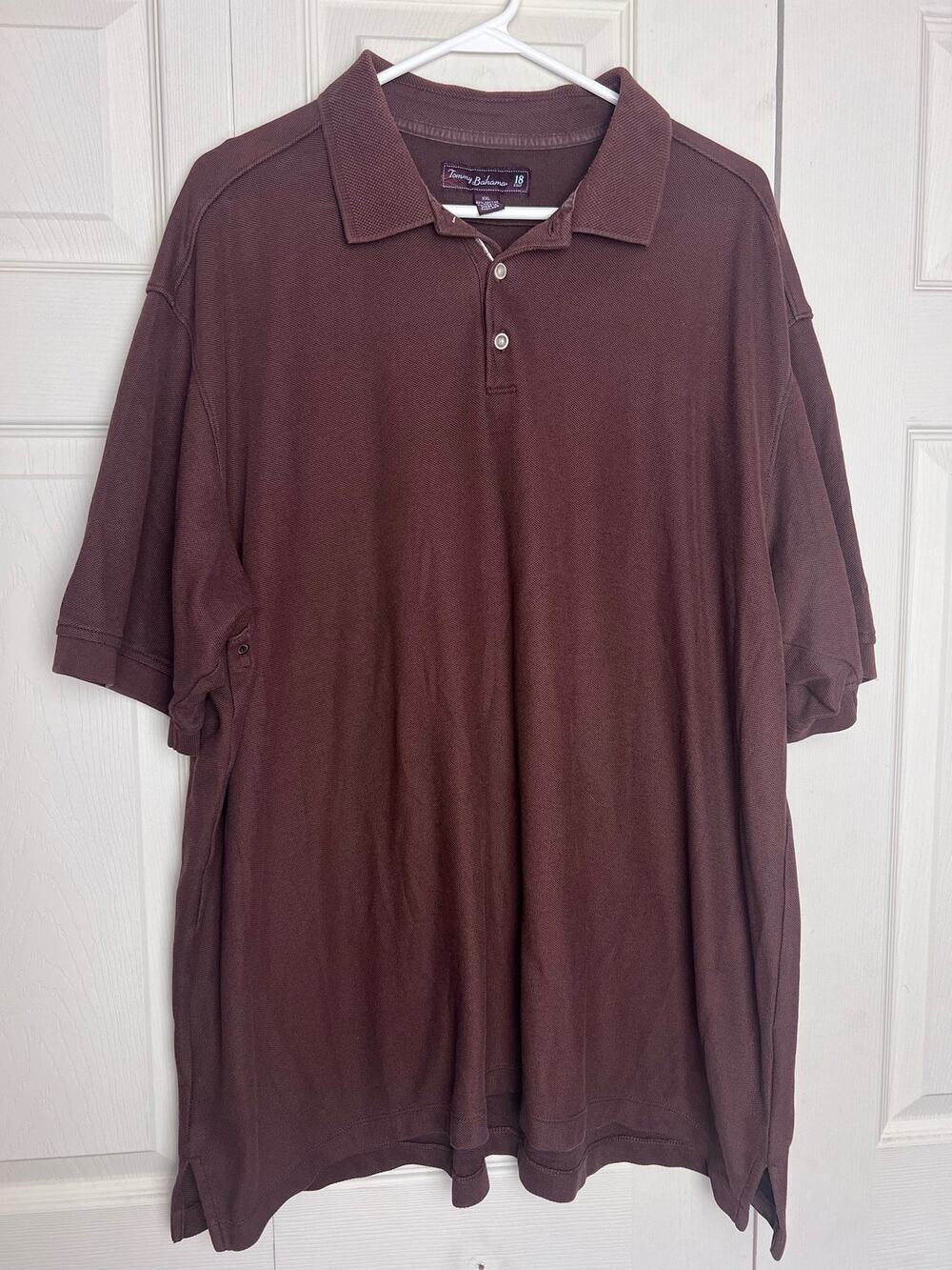 Tommy Bahama 18 Golf Men's Polo Short Sleeve Cotton Blend Brown Size XXL